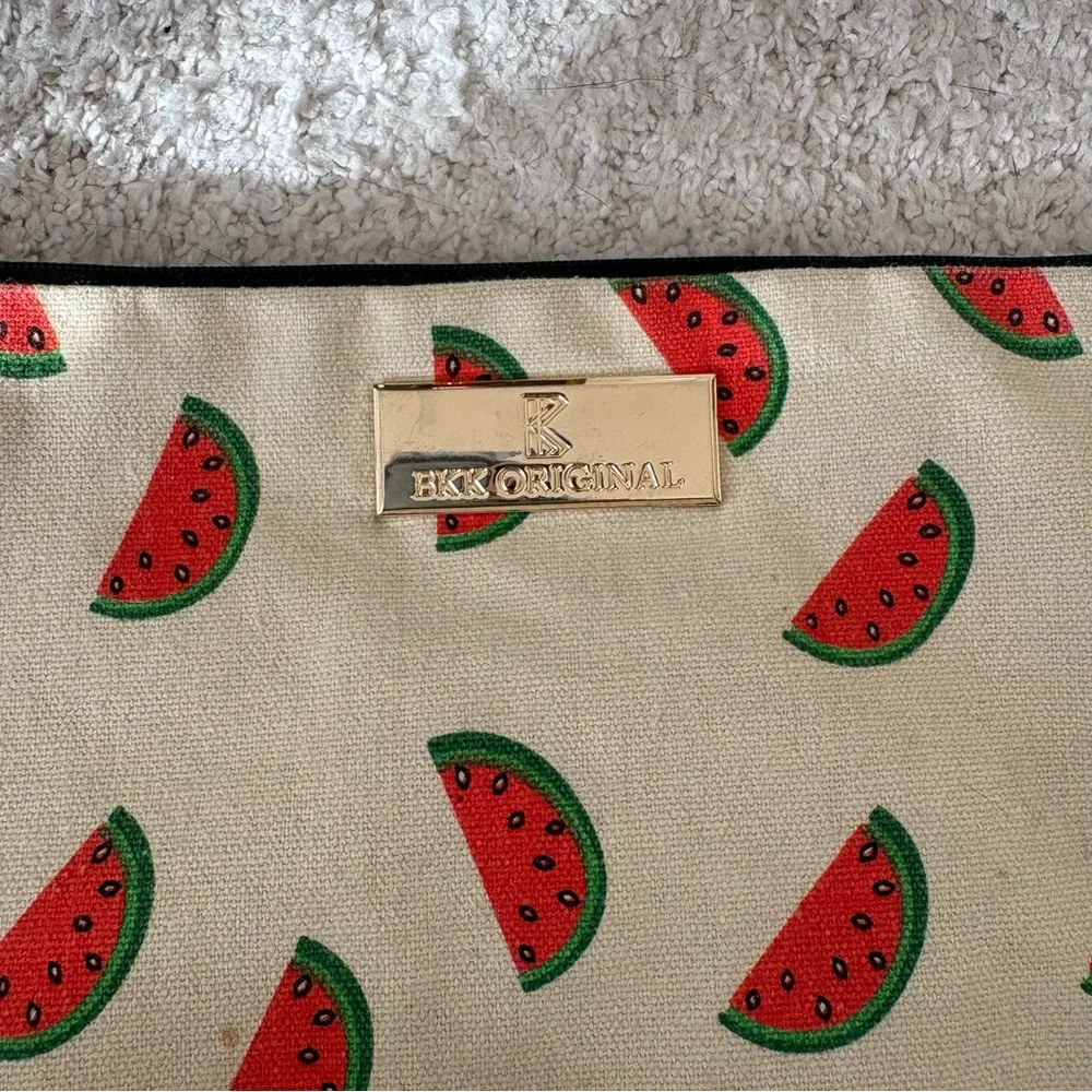 Watermelon Print Cream Clutch Zip Pouch - Picture 2 of 13